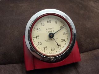 Vintage Kodak Timer Darkroom Analog Red Developing Counter Clock