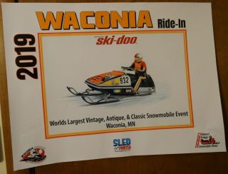 Vintage Ski - Doo 2019 Waconia Ride In Mike Trapp Poster 24 " X 18 " (780)