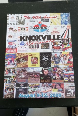 Vintage Auto Racing Programs Knoxville Nationals Program 2000 40th Annual