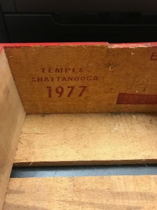 Vintage 1977 Coke Coca Cola Wooden Crate Temple Chattanooga