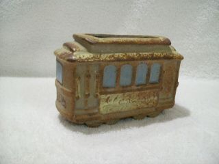 Vintage Counterpoint Art Pottery San Francisco Trolley Cable Car Planter Japan