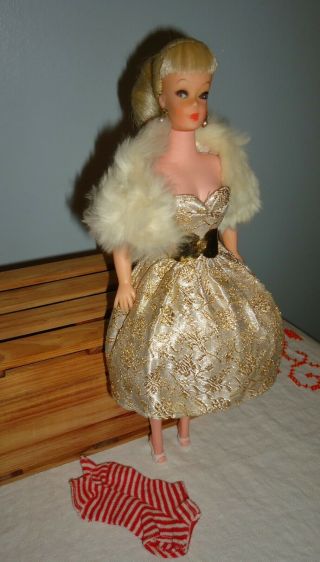 Vintage Ponytail Barbie Bild Lilli Doll Clone Eegee Miss Babette Platinum Blonde 2