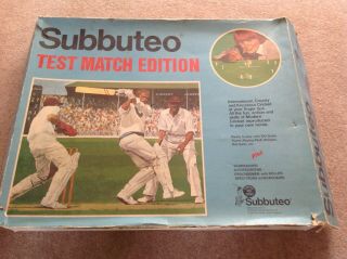 Subbuteo Cricket Test Match Edition (boxed Set) Vintage