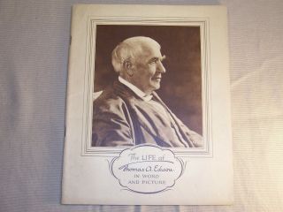 Vintage The Life Of Thomas A Edison In Word And Picture