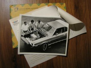 Vintage 1970 American Motors Corporation Javelin Press Release Photo Steam Power