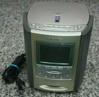 Vtg Sony Icf - Cd863v Dream Machine Am/fm Tv Wb Cd Player Alarm Clock Bass