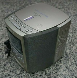 VTG Sony ICF - CD863V Dream Machine AM/FM TV WB CD Player Alarm Clock Bass 3