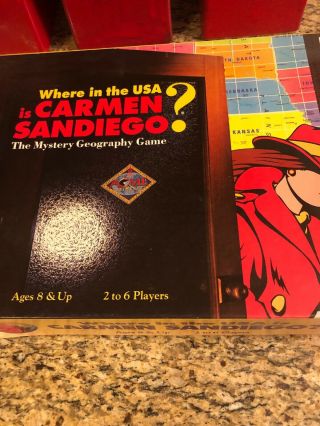 Where In The World Usa Is Carmen Sandiego? Vintage Board Game Complete