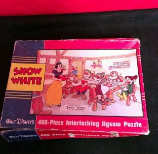 Vintage Walt Disney 400 Piece Puzzle Snow White 