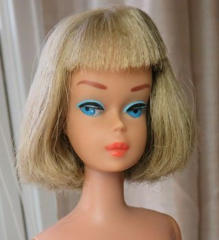 HTF Spectacular Vintage Long Hair Silver Blonde American Girl Barbie Doll 3