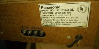 VINTAGE PANASONIC SC - 3160 PLL MULTIPLEX CIRCUIT 8 TRACK TURNTABLE RADIO 3