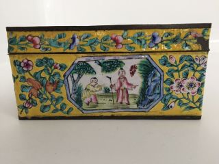 Fine Old Antique Chinese Cloisonne Enamel Over Copper Box 3