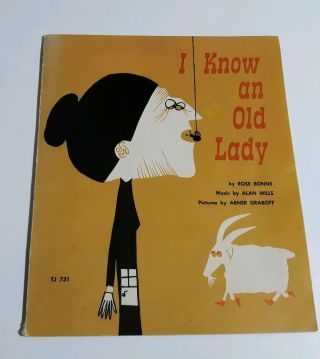 I Know An Old Lady By Rose Bonne Vintage Scholastic Paperback 1961
