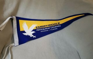 Embry Riddle Aeronautical University Eagles 30 " College Pennant Fabric Flag Blue