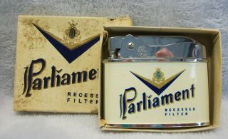 Vintage Parliament Cigarettes Flat Advertising Lighter Near