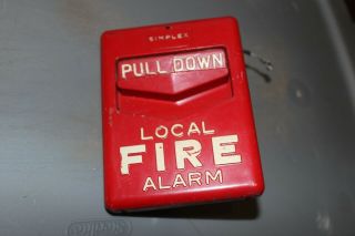 Simplex Vintage Fire Alarm Pull Station -
