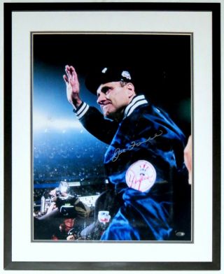 Joe Torre Autographed Yankees World Series 16x20 Photo Steiner Sports Framed