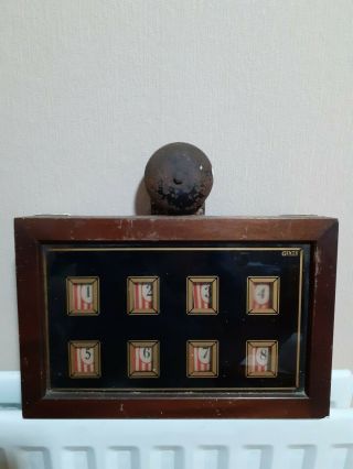 Vintage C1920 Butlers Or Servants Bell Call Box 8 Call Indicator