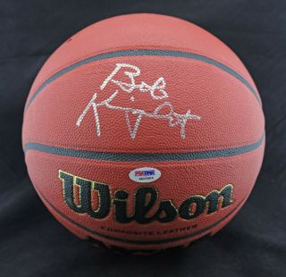 Coach Bobby Knight Signed Ncaa Basketball Indiana Hoosiers Psa/dna Autographed