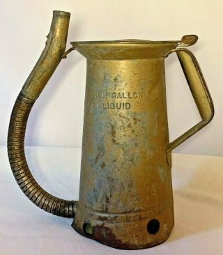 Vintage Half Gallon Liquid Oil Can