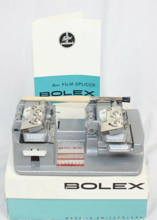 Vtg Bolex Paillard 8mm Film Splicer Orig Box Editing & Normal