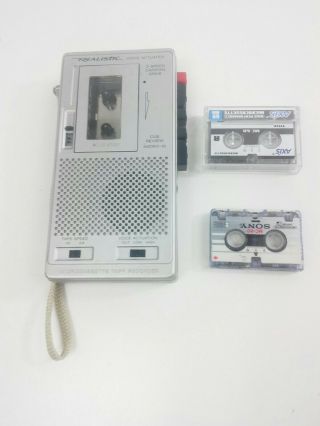 Vintage Realistic Micro - 15 Voice Actuated Microcassette Tape Recorder W/ Tape