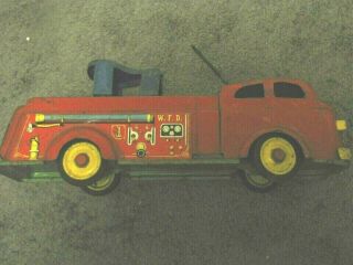 antique Marx ride on fire truck 32 