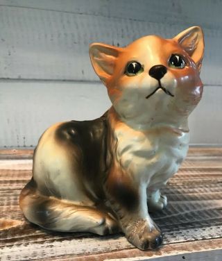 Vintage Napco Ceramic Made In Japan Hand Painted Kitty Kitten Cat Planter