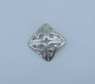 Vintage Heavy Sterling Silver Celtic Knot Pendant Keltic Ireland Charm Solid 925