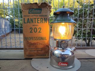1961 Coleman 202 Professional Single Burner White Gas Lantern