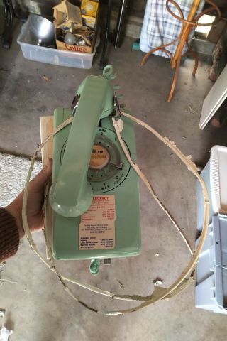 Vintage Wall Mount Rotary Phone (color).