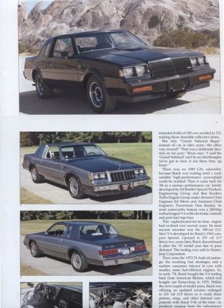 1982 1983 1984 1985 1986 1987 Buick Regal Grand National Gn 12 Pg Article