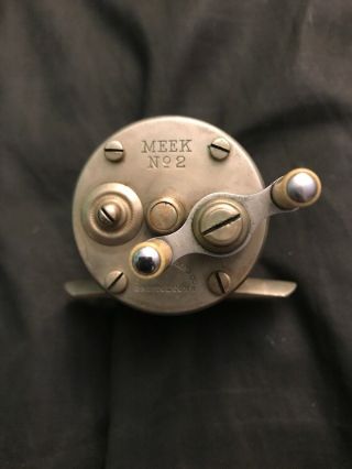 Vintage Horton Mfg Co.  Meek No 2 Fishing Reel Extremely Rare Reel In Cond