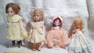 Group Of Vintage Dolls In For The Age.