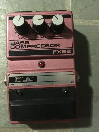 Vintage Dod Fx82 Bass Compressor Guitar Effect Pedal Usa