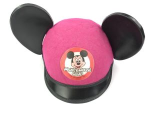Vintage Disney Mickey Mouse Club Mouseketeers Hat Ears - Pink