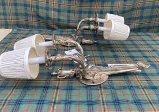 Ralph Lauren Home Antique Silver Wall Light Sconce Pair Store Display from NYC 3