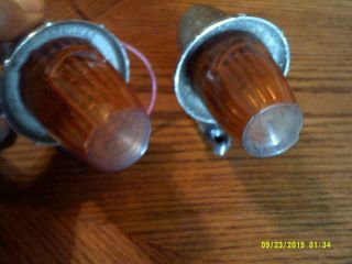 2 Vintage Lights Chrome Swivel With Yellow Lens Boat?