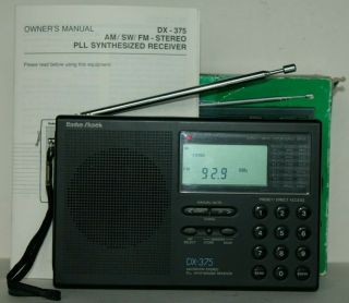 Vtg Radio Shack Dx - 375 4 Band Shortwave Am Sw Fm Pll Synthetic Receiver Radio