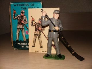 Vintage Marx Warriors Of The World Confederate Soldier Gatt Ramdom With Box/card