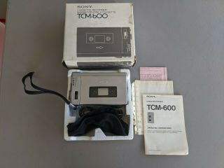 Sony Tcm - 600 Cassette Recorder Vintage