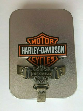 Harley Davidson Bar & Shield Buckle For Lighter W/ Zippo Case Vintage