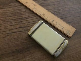 Vintage Match Safe,  Ivory Color Celluloid Wrap Closing Lid
