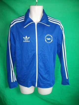 Vintage Adidas 1980 Brighton And Hove Albion Football Shirt/ Track Jacket