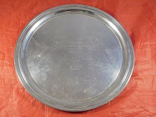 Vintage Tiffany & Co Sterling Silver 12 " Platter 21153 Presentation By Cbs