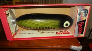 Giant Heddon Baby Torpedo Display Lure And Box Old Fishing Lures Crankbait Bass