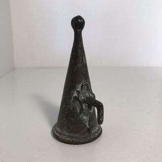 Vintage Cast Brass Witches Hat Finial Candle Snuff Snuffer