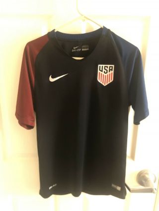 Nike Soccer Jersey Dri Fit National Team Usa 2016 Authentic Black Kit Mens Small