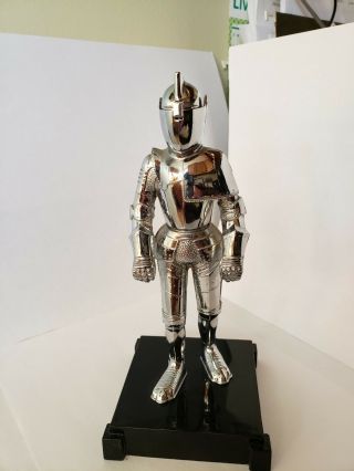 Vintage Medieval Knight In Armor Chrome Lighter In