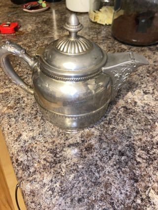 Vintage Silver? Pewter? Tea Pot Rochester Stamping Co Ny
